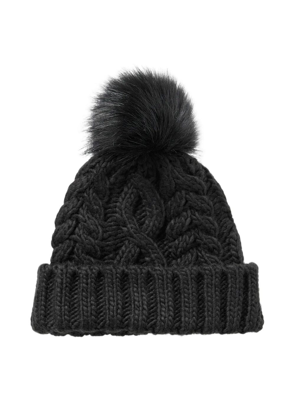 9728 Cable Beanie True Black ONE Size